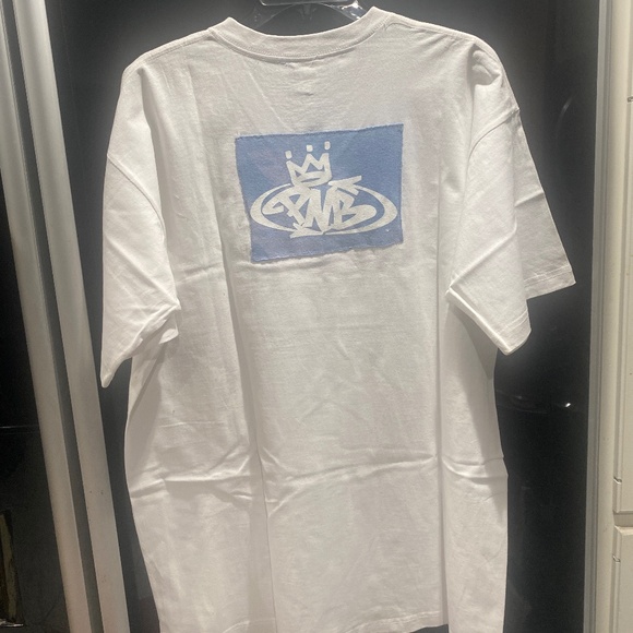 PNB Vintage Power Now Baby Oversize V Neck T Shirt Sz L - Picture 3 of 5